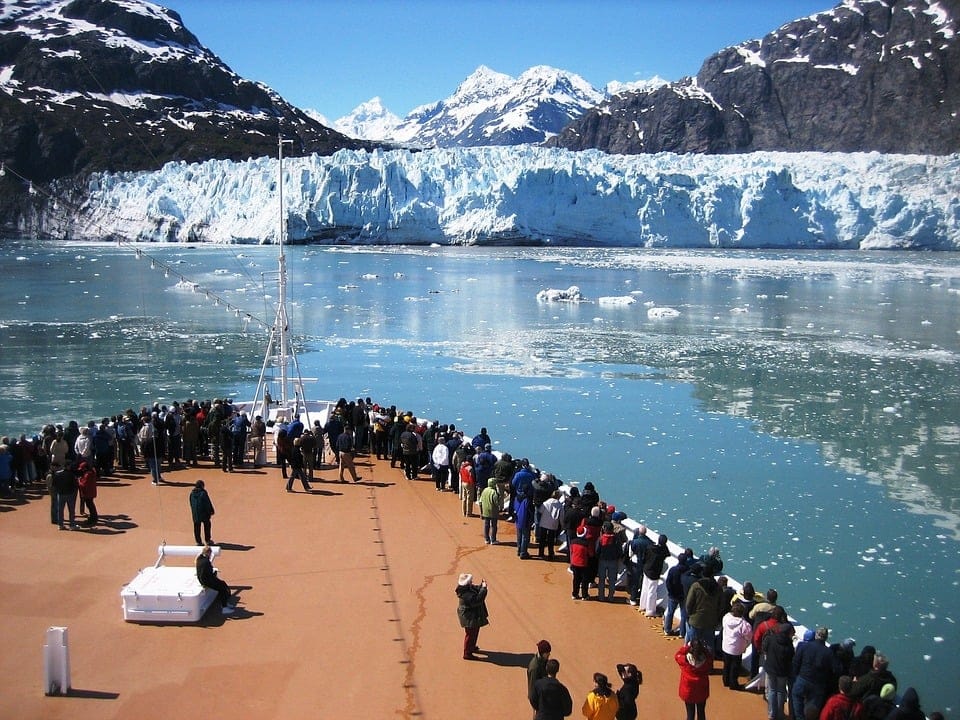 Vista desde un crucero por la Antártida