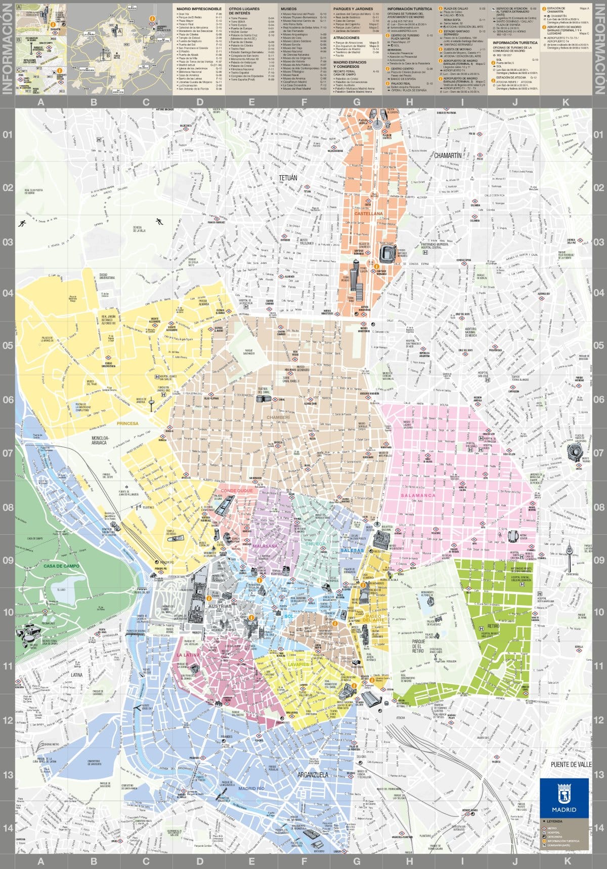 Mapas y planos turísticos de Madrid