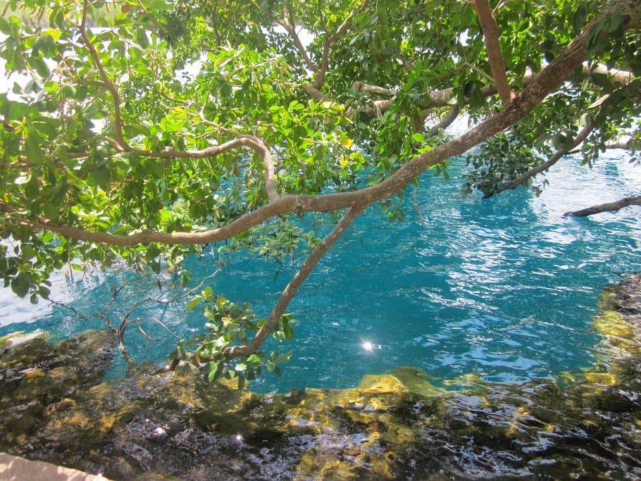 cenote azul uno de los mas visitados de cancun
